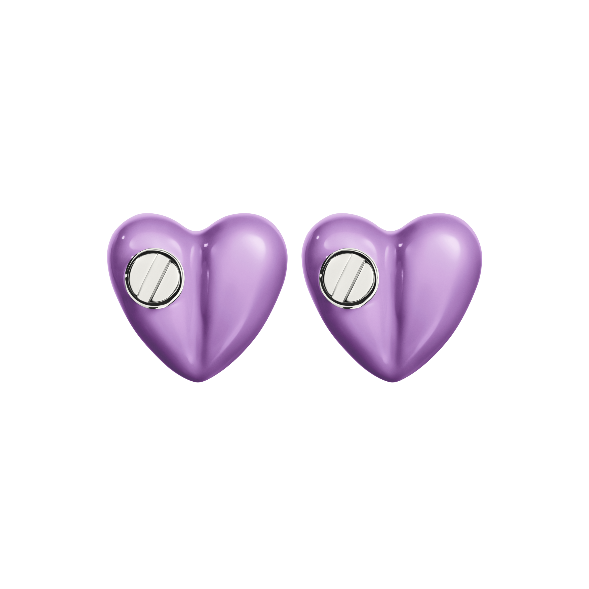 A detail of Heart Studs with Screw in Soba